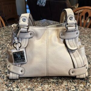 Tignanello Ivory leather purse.